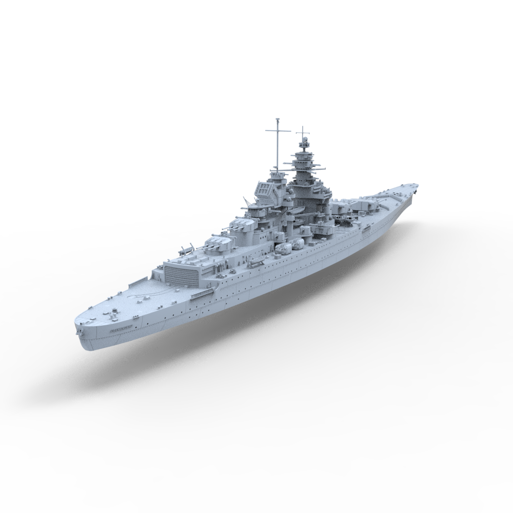 SSC145 Military Model NMF Richelieu cCass Clemenceau Battleship Water Line
