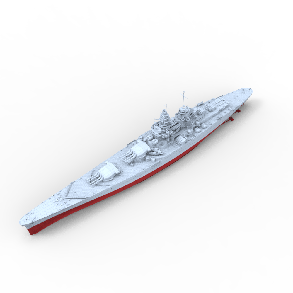 SSC145S Military Model NMF Richelieu cCass Clemenceau Battleship Full Hull
