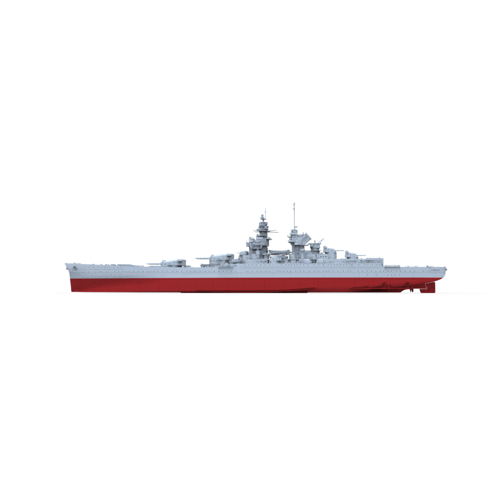 SSC145S Military Model NMF Richelieu cCass Clemenceau Battleship Full Hull