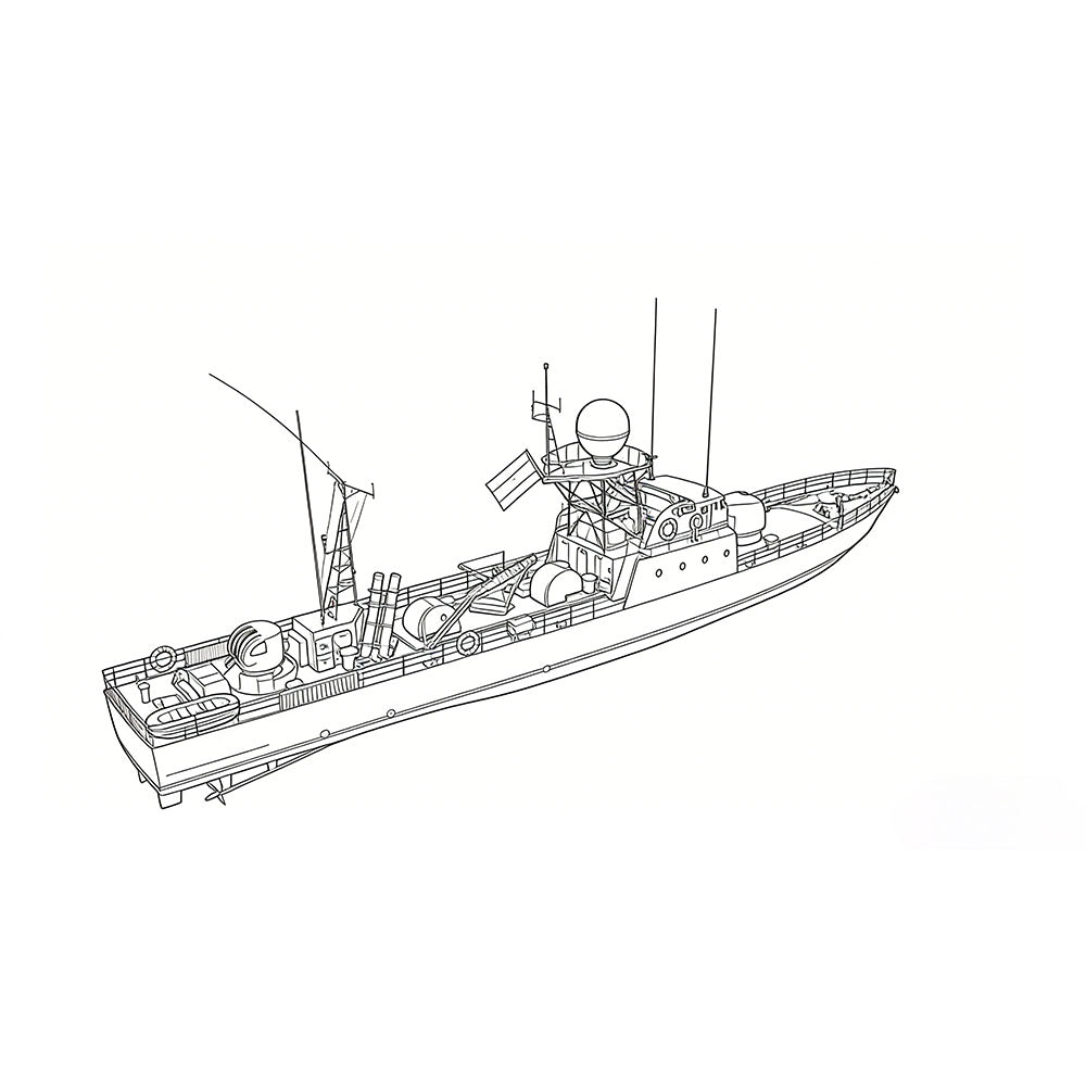 SSC149 Military Model IR La Combattante IIa Missile Boat Water Line