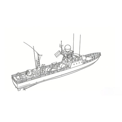 SSC149 Military Model IR La Combattante IIa Missile Boat Water Line