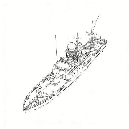 SSC149 Military Model IR La Combattante IIa Missile Boat Water Line