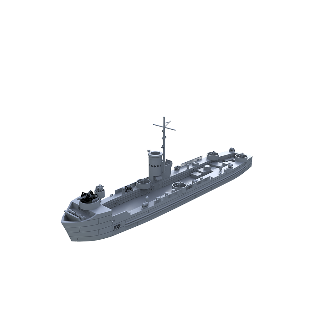MRY-SFW SSC152 US Navy LSM 1 Class Landing Ship Medium Water Line Resin Warship Military Ship Model Hobby Collection Unassembled Unpainted