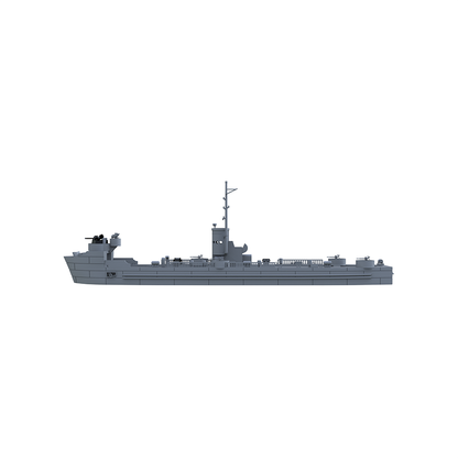 MRY-SFW SSC152 US Navy LSM 1 Class Landing Ship Medium Water Line Resin Warship Military Ship Model Hobby Collection Unassembled Unpainted