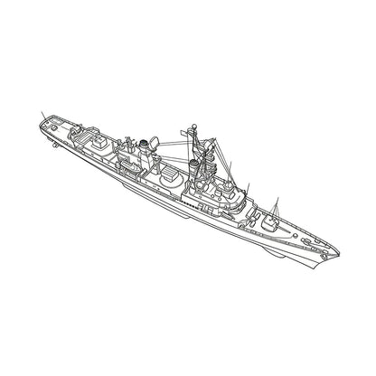 SSC153S Military Model  USS DDG-2 Charles F. Adams Destroyer Full Hull