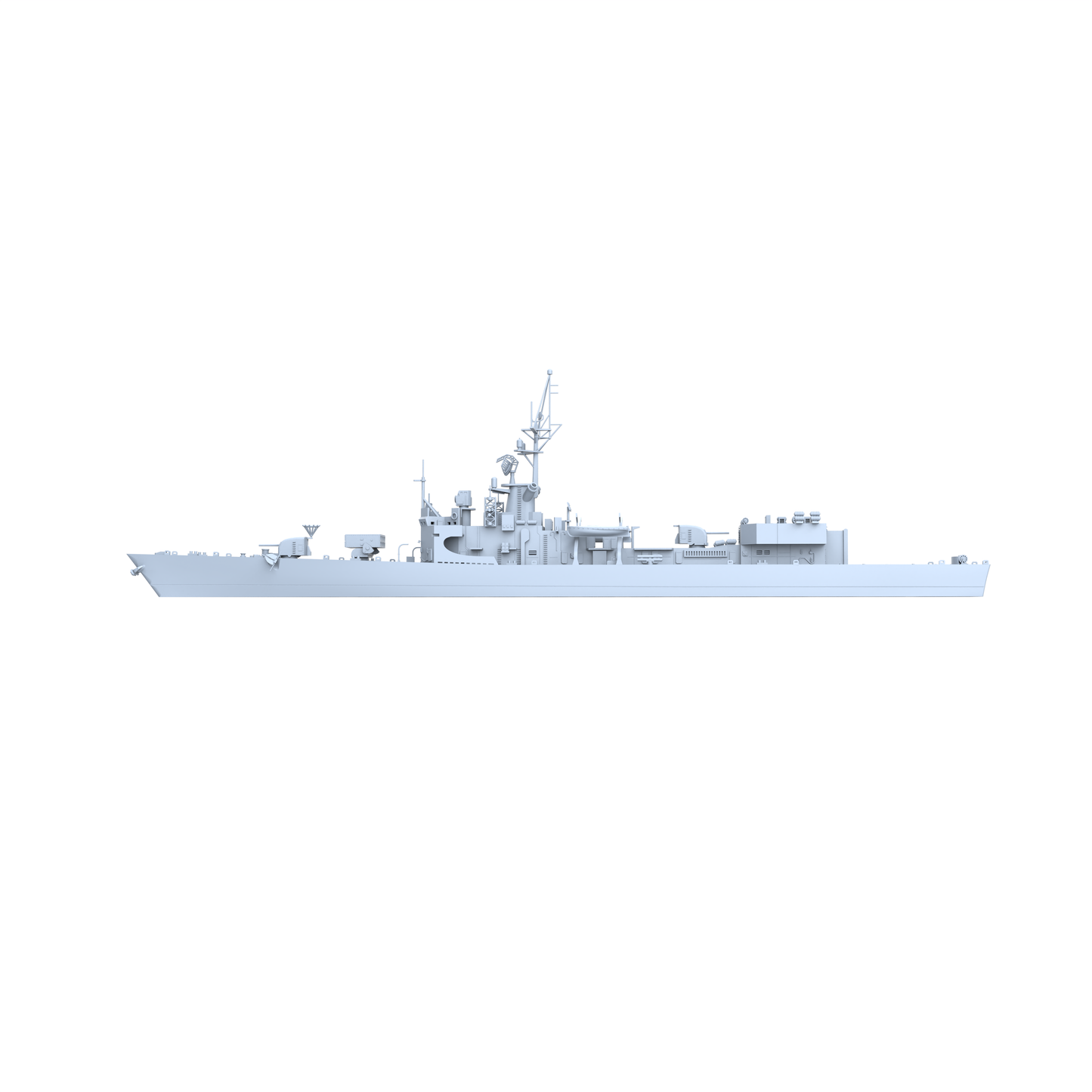 SSC158 Military Model USS DE-1040 Garcia Class Frigate Water Line