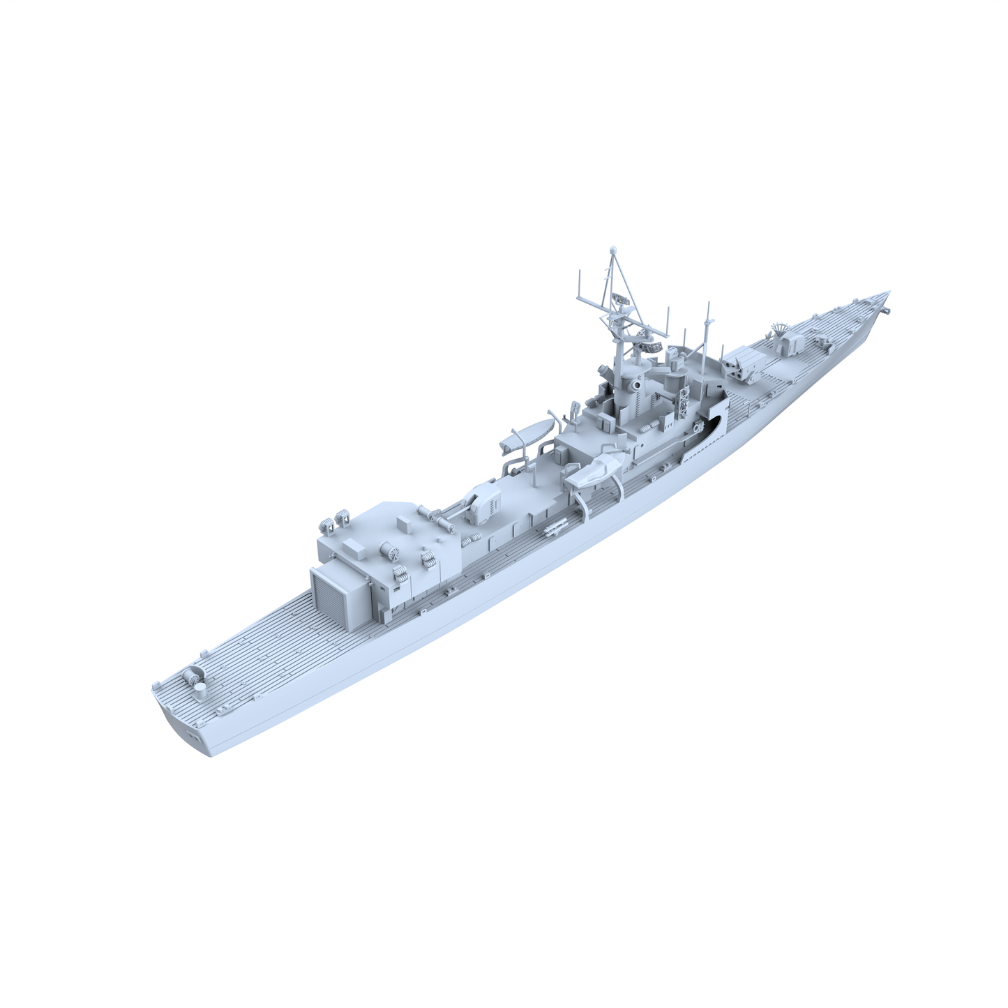 SSC158 Military Model USS DE-1040 Garcia Class Frigate Water Line