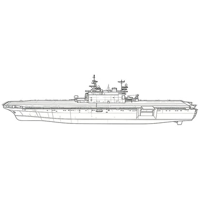 SSC159S  Military Model USS LHA-1 Tarawa Class Amphibious Assault Ship Full Hull
