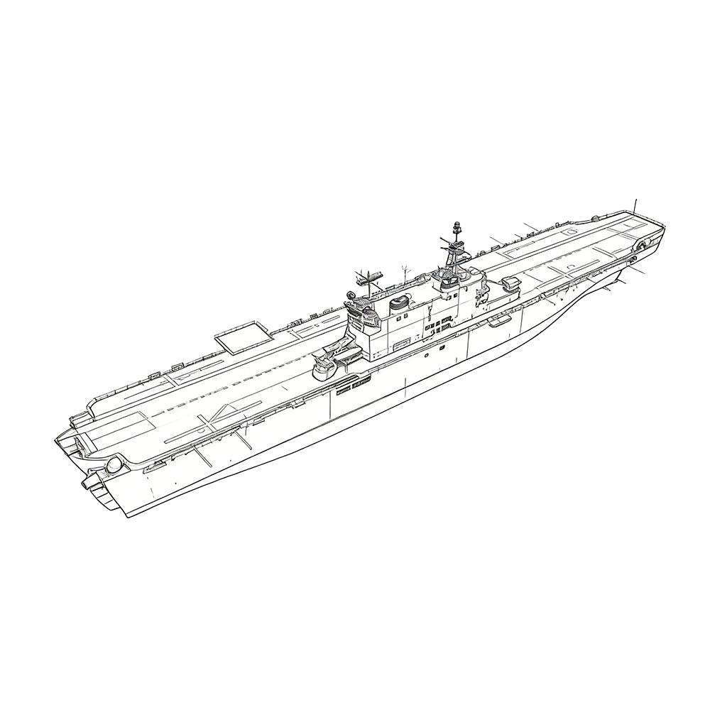 SSC159S  Military Model USS LHA-1 Tarawa Class Amphibious Assault Ship Full Hull