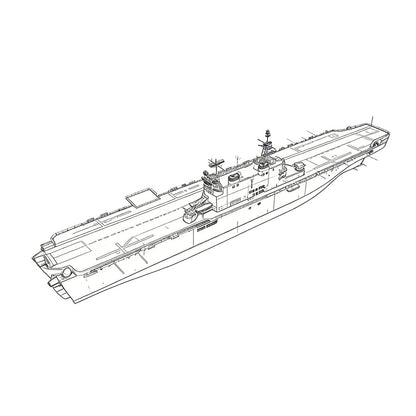 SSC159S  Military Model USS LHA-1 Tarawa Class Amphibious Assault Ship Full Hull