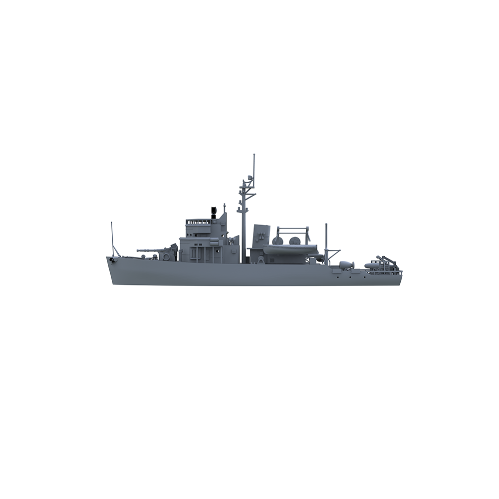 SSC160 Military Model  USS Aggressive CLass Minesweeper Water Line