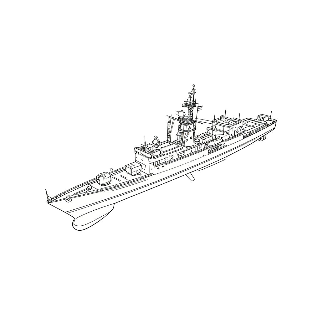 SSC163S Military Model USS Knox Class Frigate Full Hull