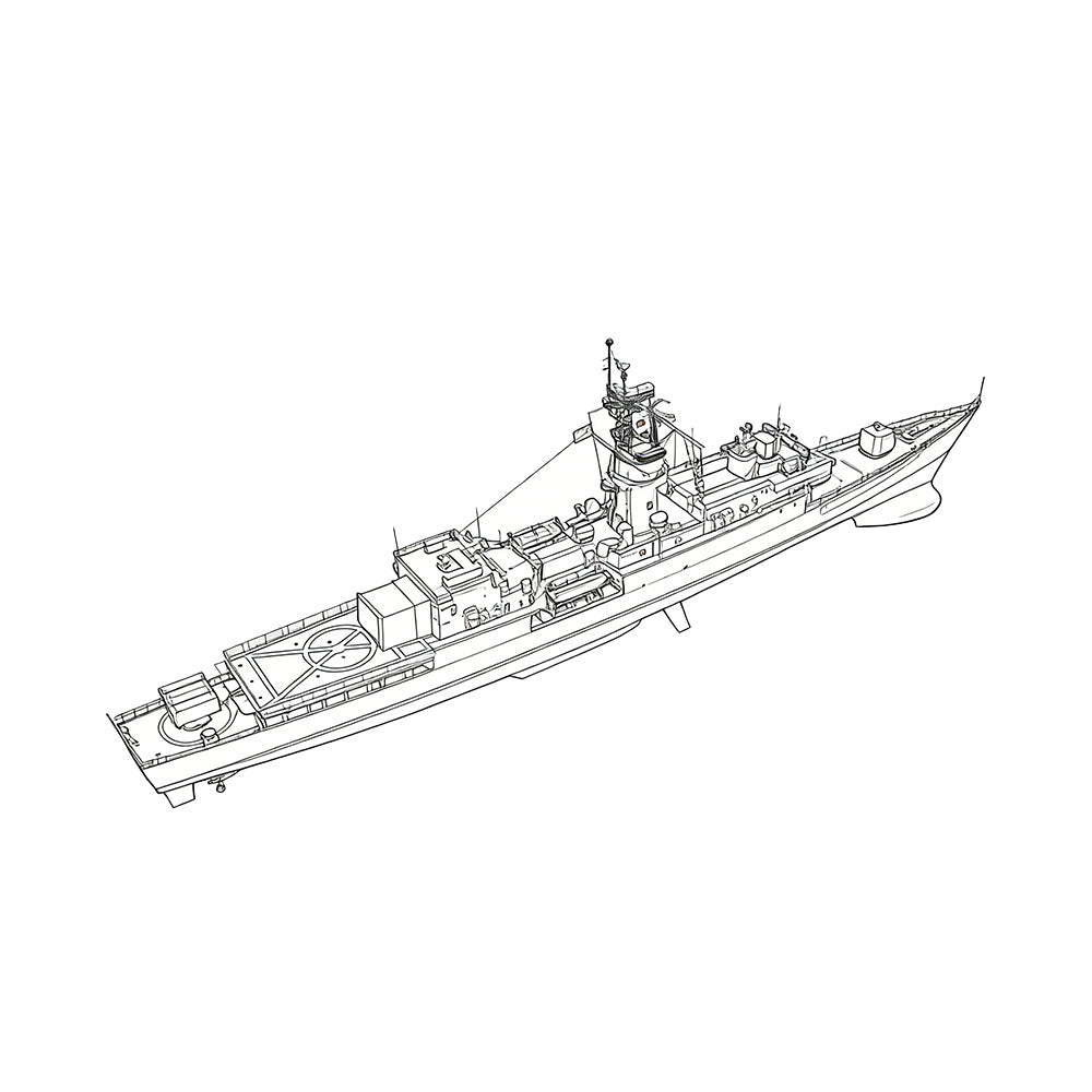 SSC163S Military Model USS Knox Class Frigate Full Hull