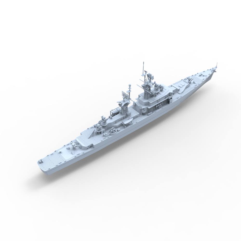 SSC164 Military Model USS Leahy Class Cruiser 1968 Water Line