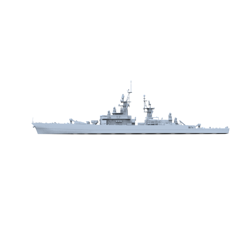 SSC164 Military Model USS Leahy Class Cruiser 1968 Water Line
