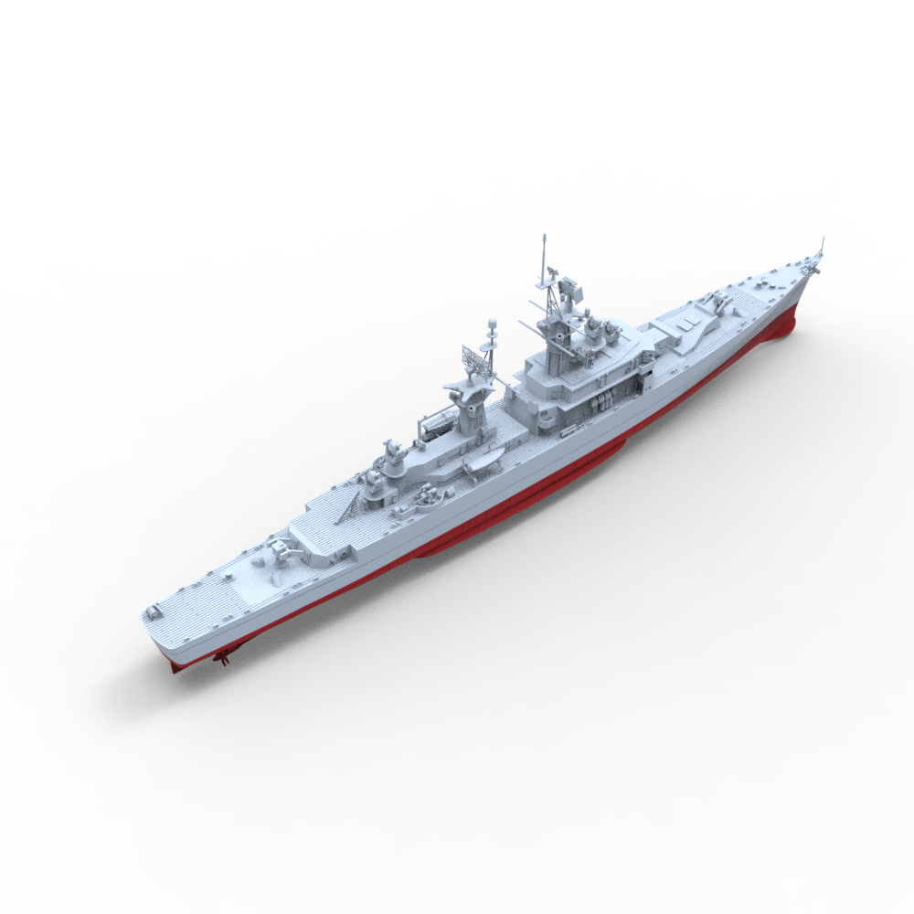 SSC164S  Military Model USS Leahy Class Cruiser 1968 Full Hull