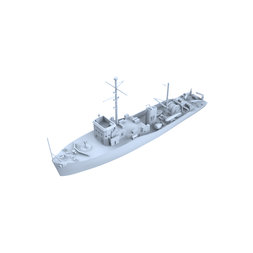 SSC166  Military Model USS Adjutant Class Minesweeper Water Line