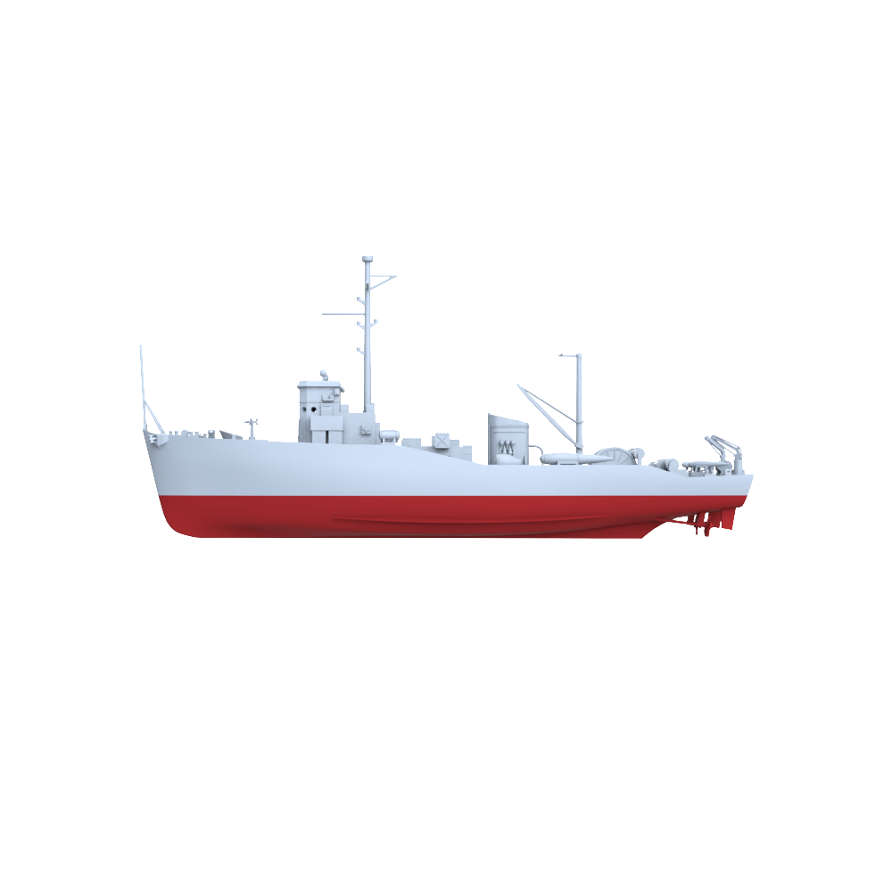 SSC166S Military Model USS Adjutant Class Minesweeper Full Hull