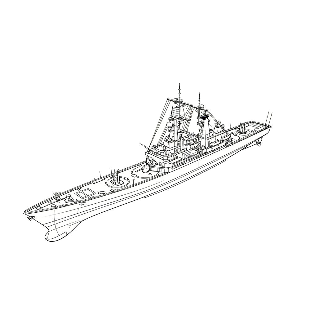 SSC167S  Military Model USS Virginia Class Cruiser Full Hull