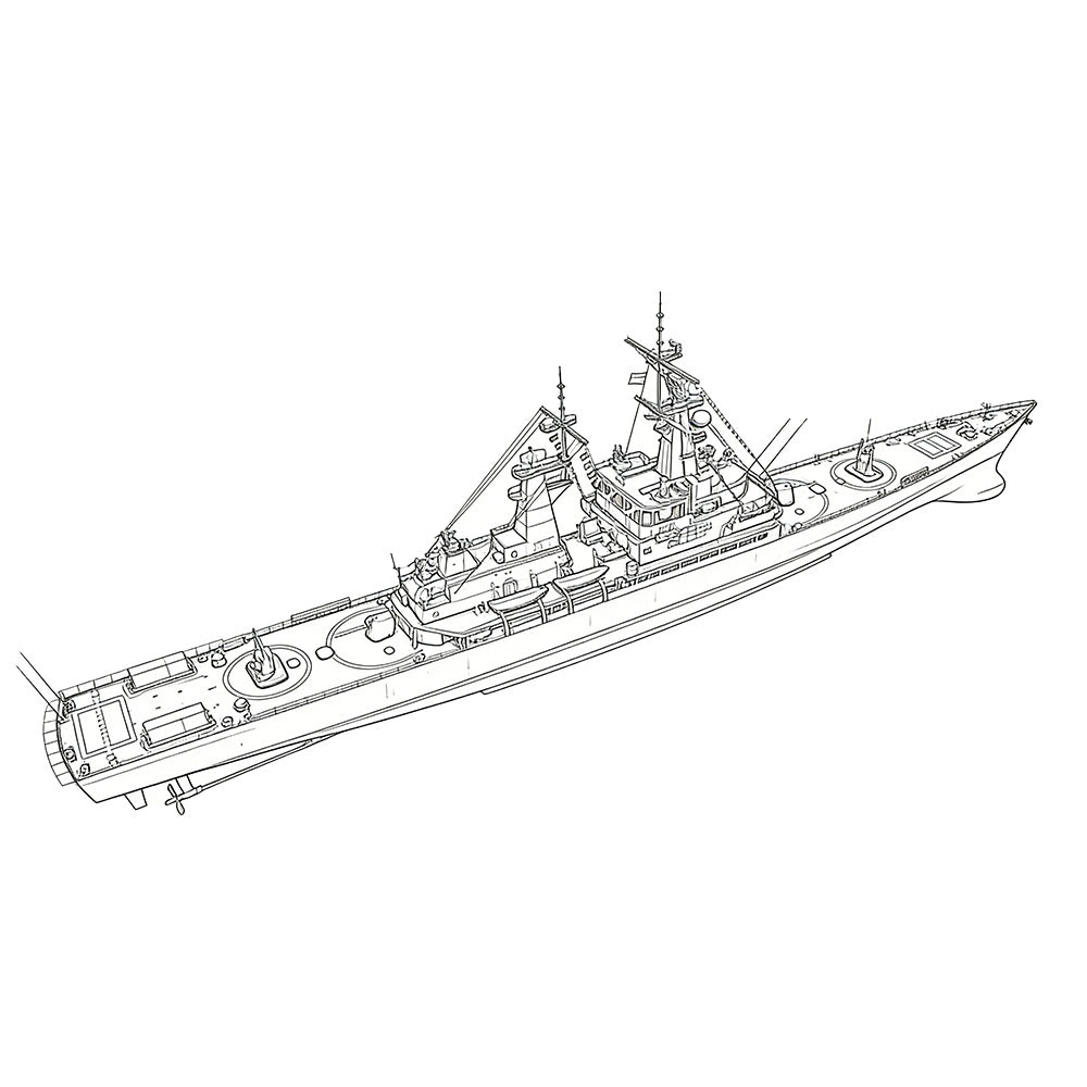 SSC167S  Military Model USS Virginia Class Cruiser Full Hull