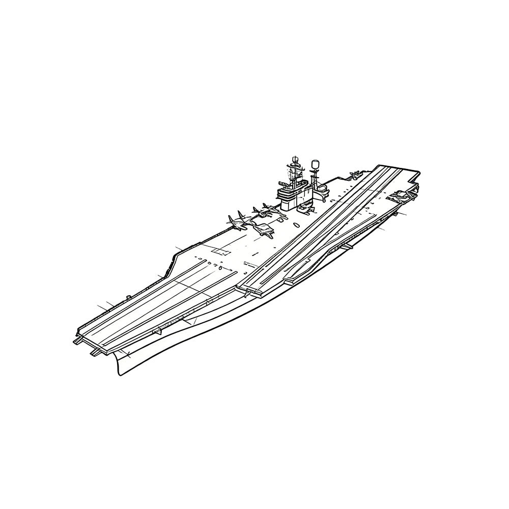 SSC169S  Military Model USS Kitty Hawk Class CV-66 Aircraft Carrier Full Hull
