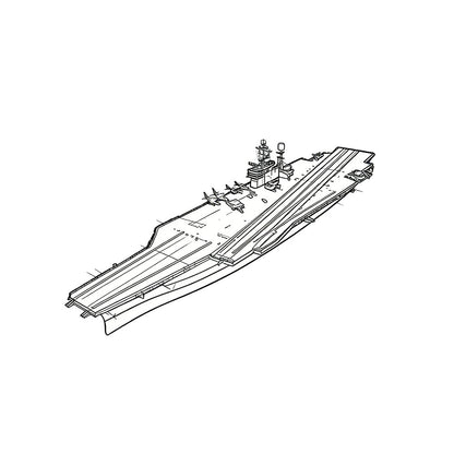 SSC169S  Military Model USS Kitty Hawk Class CV-66 Aircraft Carrier Full Hull