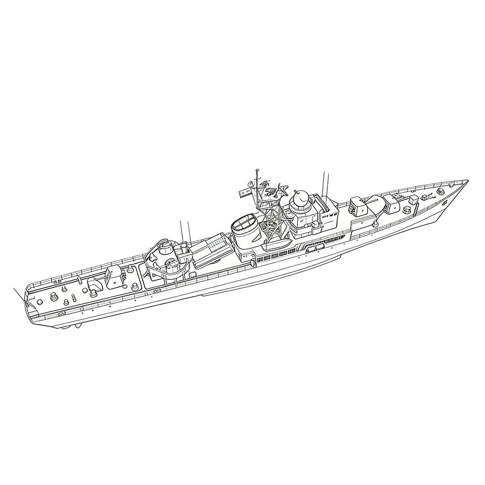 SSC175 Military Model CNS Chengdu Class Frigate Water Line