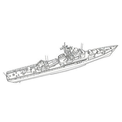 SSC175 Military Model CNS Chengdu Class Frigate Water Line