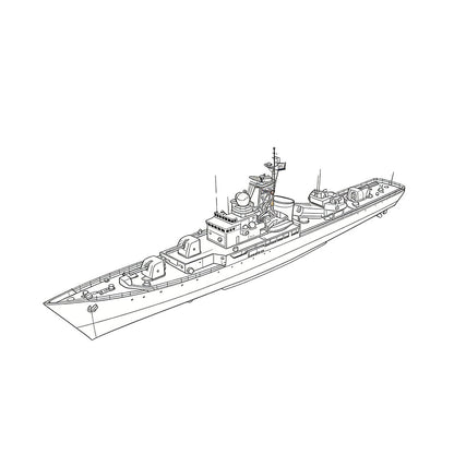 SSC175 Military Model CNS Chengdu Class Frigate Water Line