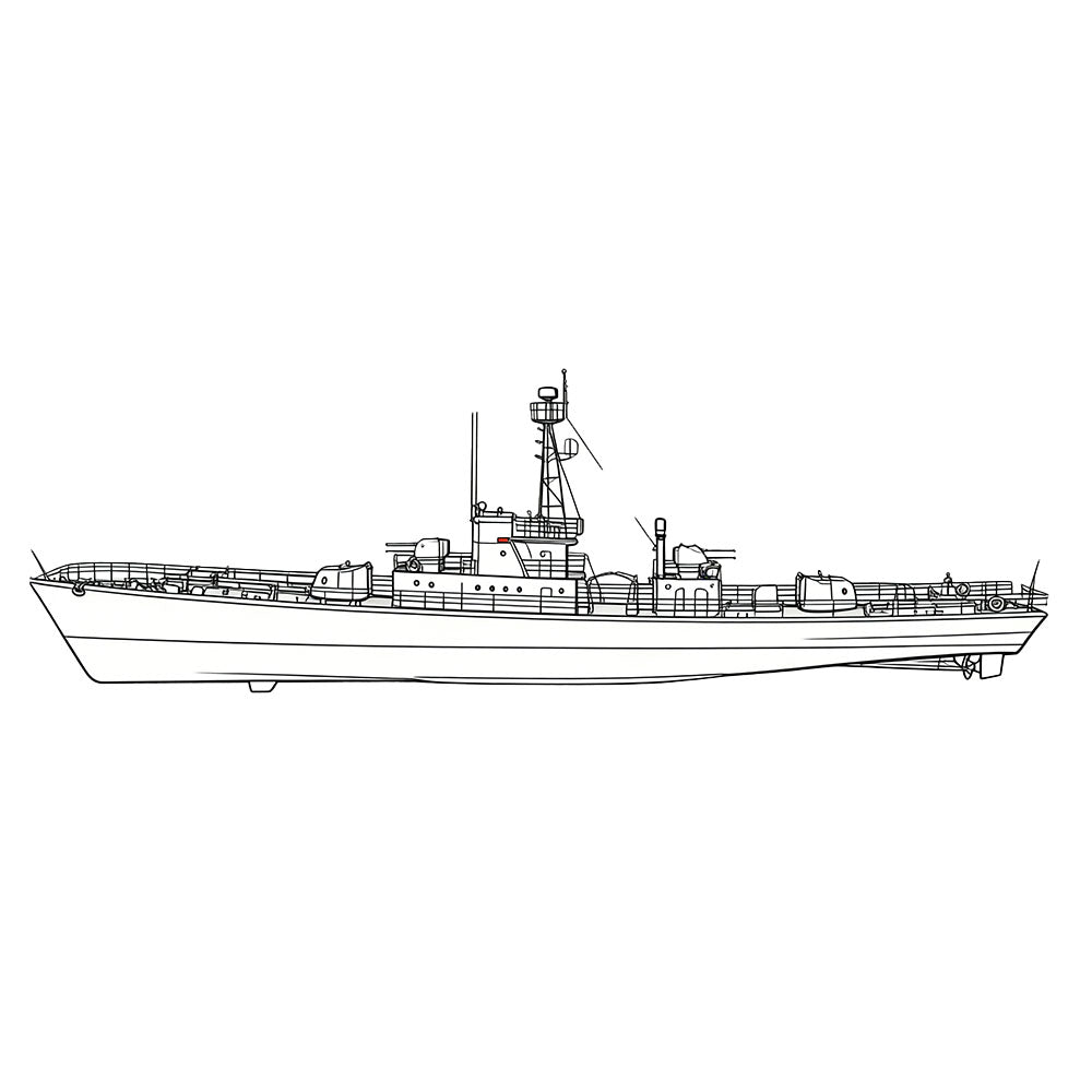 SSC176S Military Model CNS Hainan Class Submarine Chaser Full Hull