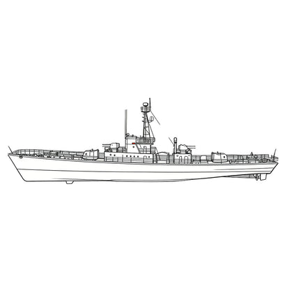 SSC176S Military Model CNS Hainan Class Submarine Chaser Full Hull