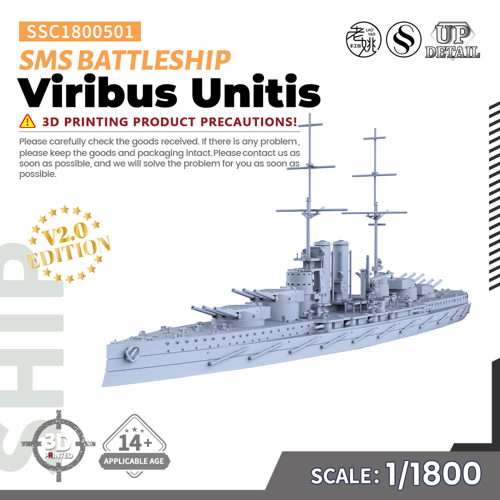 SSMODEL 501 Military Warship Model Kit SMS Viribus Unitis Battleship