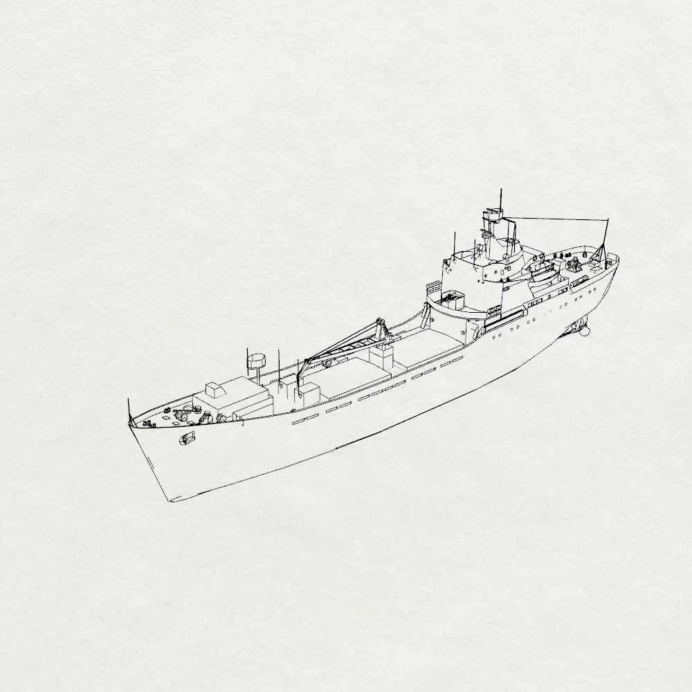 MRY-SFW SSC197S Soviet SN Alligator-class Project 1171 Landing Ship Tank Full Hull Resin Warship Military Ship Model Hobby Collection Unassembled Unpainted