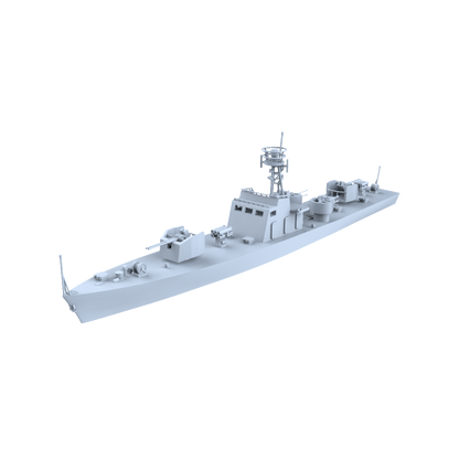 MRY-SFW SSC200 China Navy Shanghai-class Type 0111S Anti-Submarine Patrol Gunboat Water Line Resin Warship Military Ship Model Hobby Collection Unassembled Unpainted