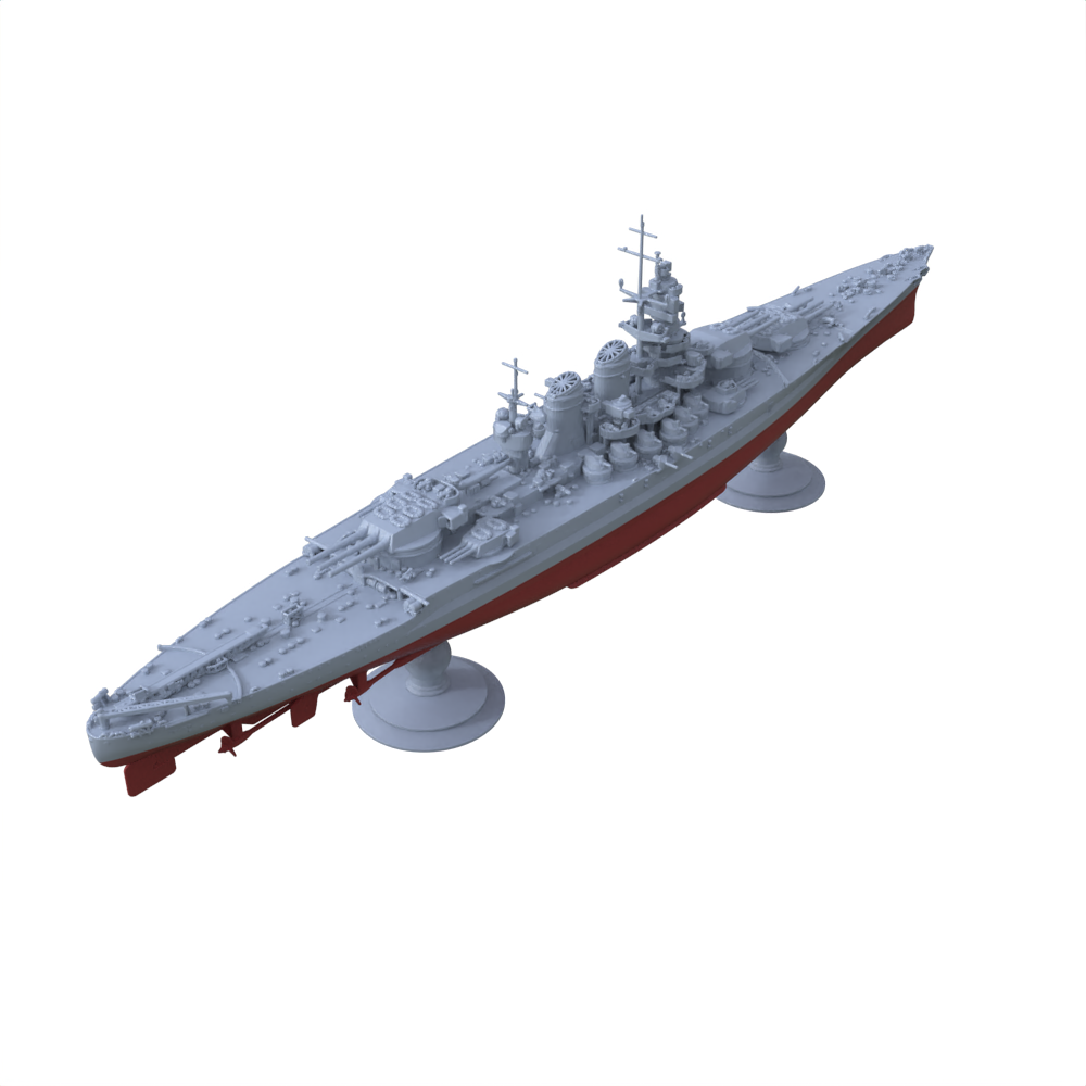 MRY-SFW SSC132S RN Littorio Class Italia Battleship Full Hull Resin Warship Military Ship Model Hobby Collection Unassembled Unpainted