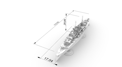 SSC138 Military Model HMS King George V Class Prince of Wales Battleship (53) Water Line