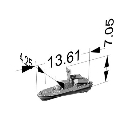 MRY-SFW SSC201 China Navy Ho Gu-class Type 024 Missile Boat  – LCD 3D printed resin model kit, image 4