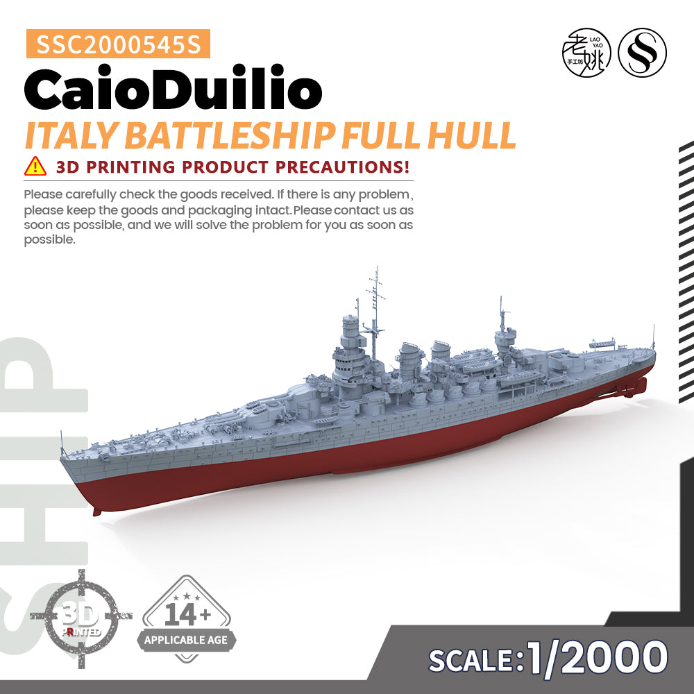 SSMODEL 545S Military Model Kit Italy CaioDuilio Battleship Full Hull