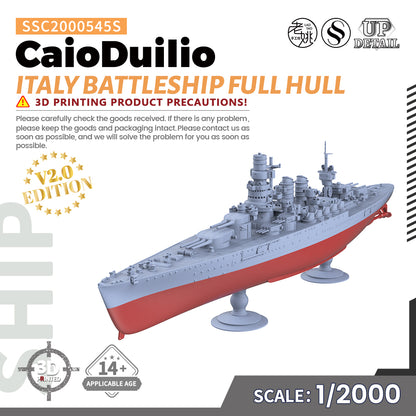 Italy CaioDuilio Battleship Full Hull MRY-SFW 545S Military Model Kit