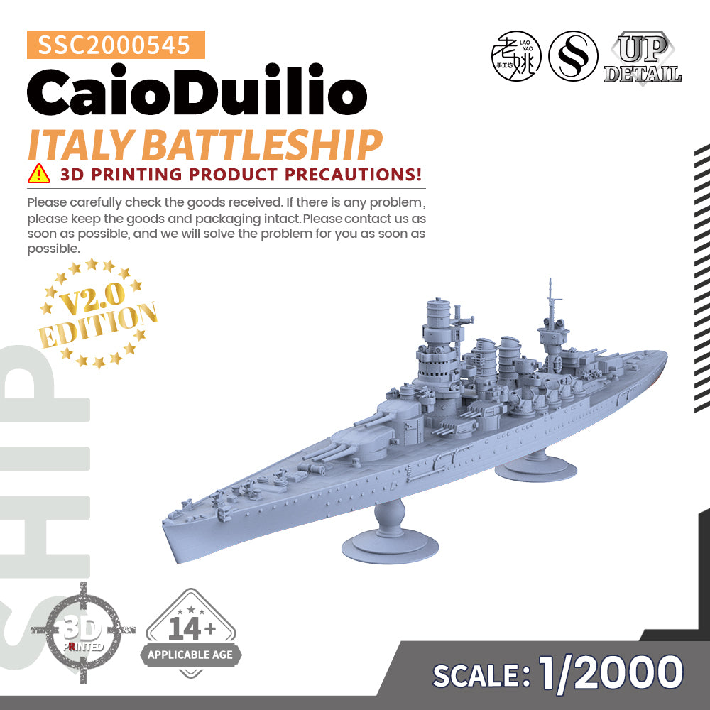Italy CaioDuilio Battleship Full Hull MRY-SFW 545S Military Model Kit