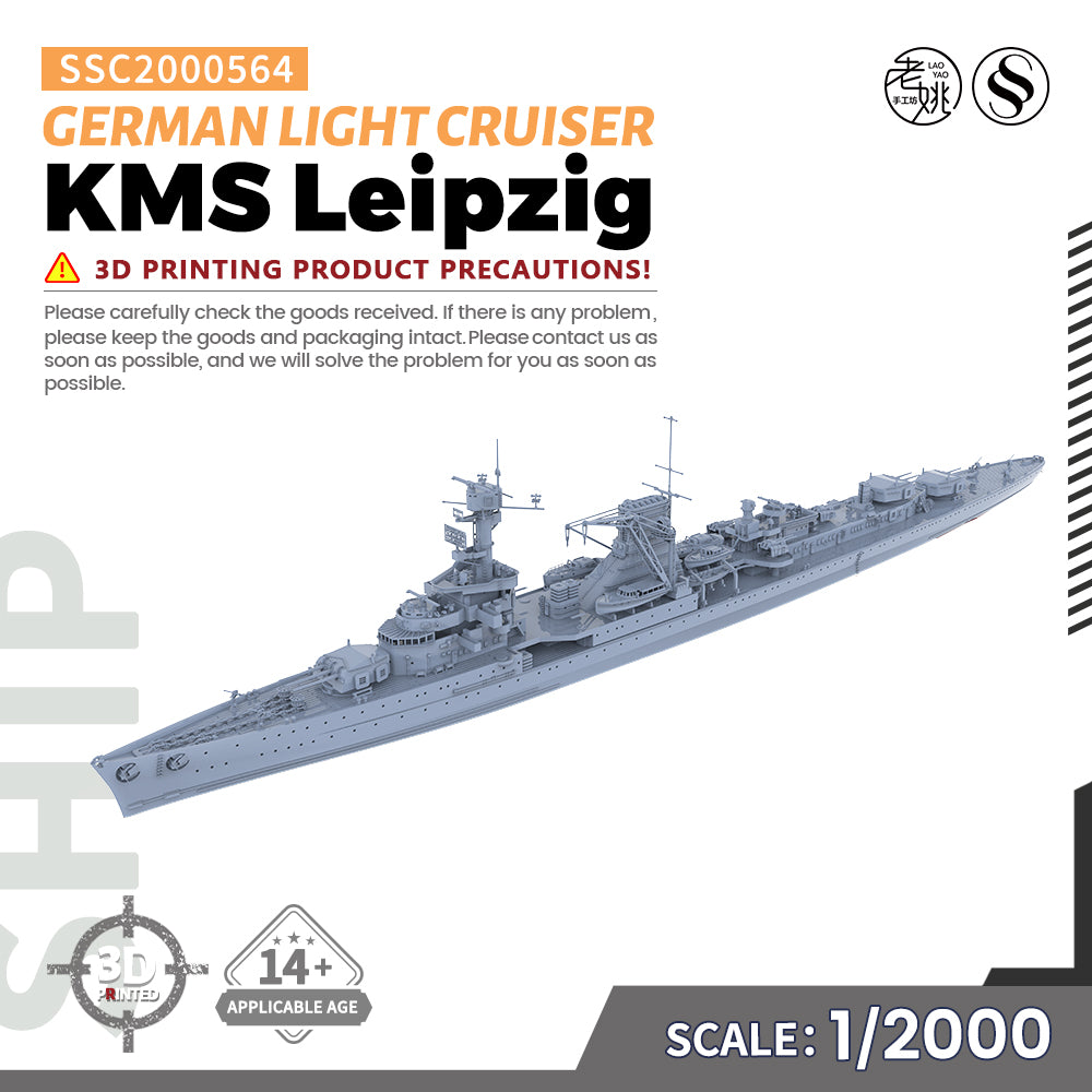 SSMODEL 564 Military Warship Model Kit German Navy Leipzig Light Cruiser