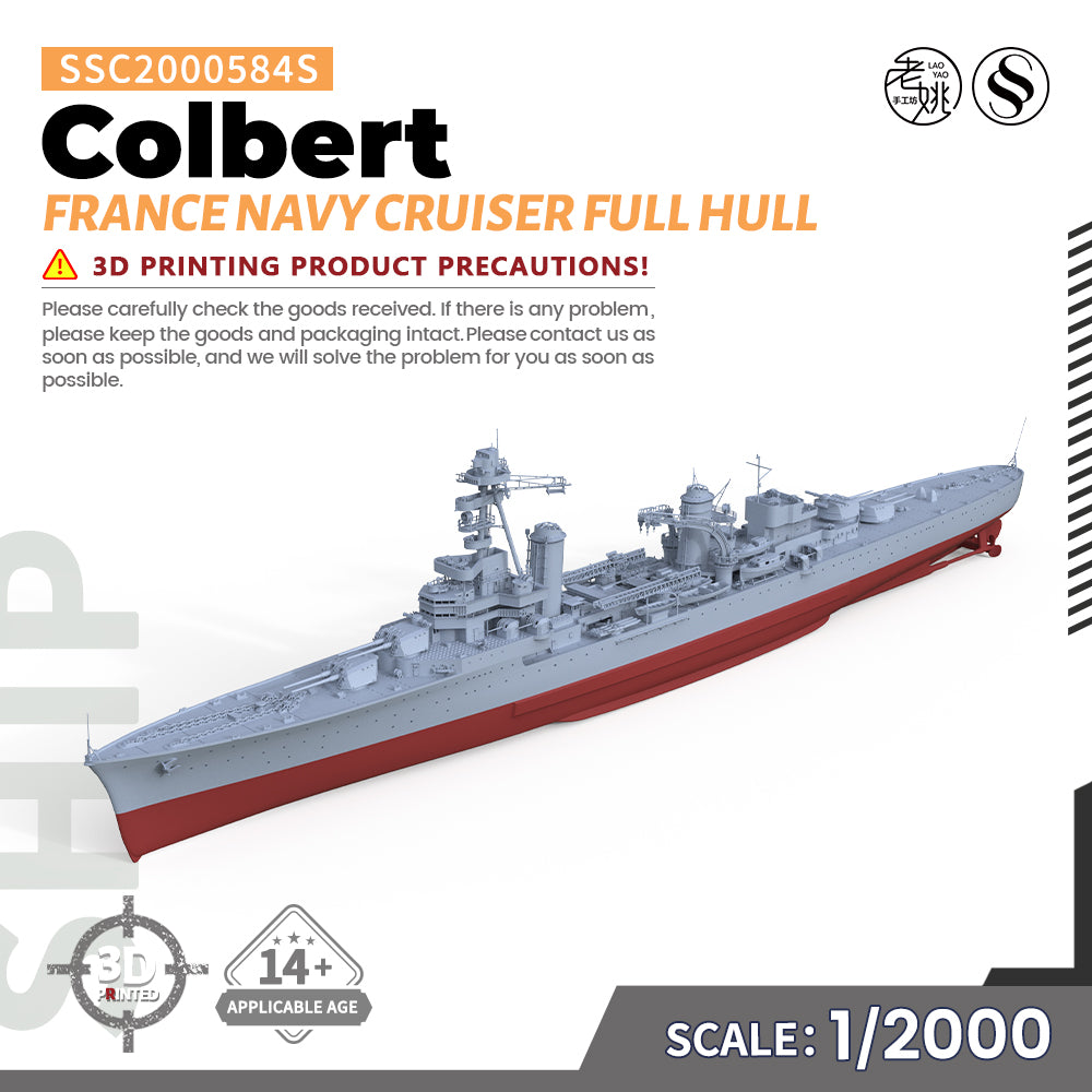 SSMODEL 584S Military Warship Model Kit France Navy Colbert Heavy Cruiser