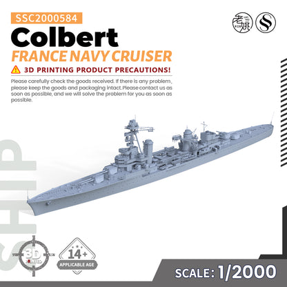 SSMODEL 584 Military Warship Model Kit France Navy Colbert Heavy Cruiser