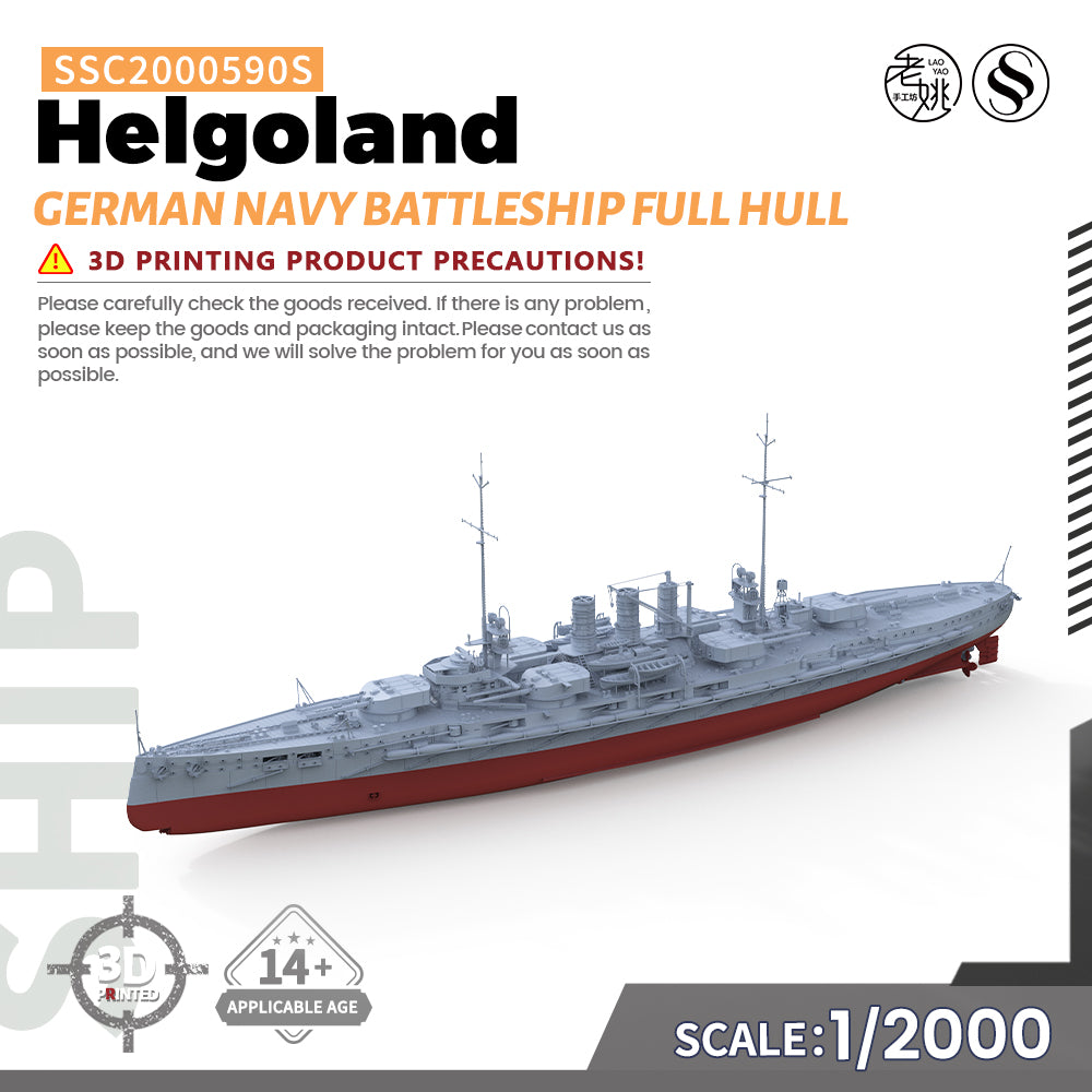 SSMODEL 590S Military Warship Model Kit German Navy Helgoland Battleship