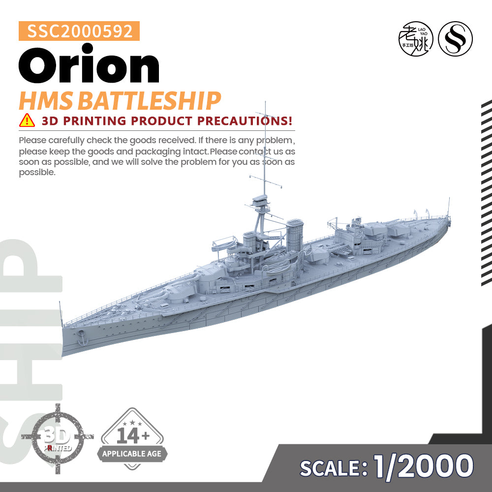 SSMODEL 592 Military Warship Model Kit HMS Orion Battleship