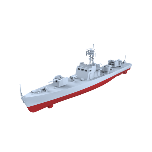 MRY-SFW SSC200S China Navy Shanghai-class Type 0111S Anti-Submarine Patrol Gunboat Full Hull Resin Warship Military Ship Model Hobby Collection Unassembled Unpainted