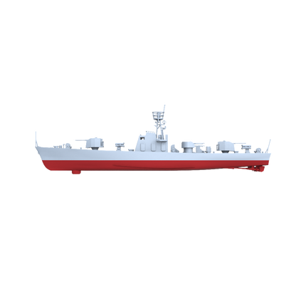 MRY-SFW SSC200S China Navy Shanghai-class Type 0111S Anti-Submarine Patrol Gunboat Full Hull Resin Warship Military Ship Model Hobby Collection Unassembled Unpainted