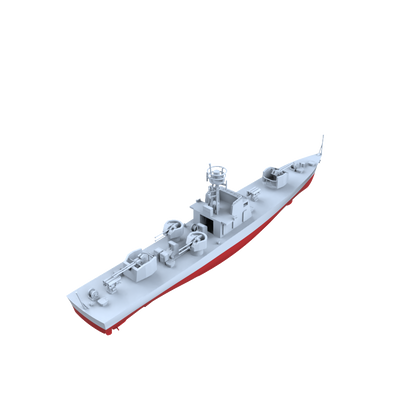 MRY-SFW SSC200S China Navy Shanghai-class Type 0111S Anti-Submarine Patrol Gunboat Full Hull Resin Warship Military Ship Model Hobby Collection Unassembled Unpainted