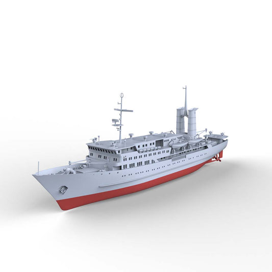 MRY-SFW SSC202S China Navy Qiongsha-class Troop & Cargo Transport Ship Full Hull Resin Warship Military Ship Model Hobby Collection Unassembled Unpainted