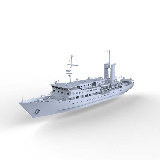 MRY-SFW SSC202 China Navy Qiongsha-class Troop & Cargo Transport Ship Water Line Resin Warship Military Ship Model Hobby Collection Unassembled Unpainted